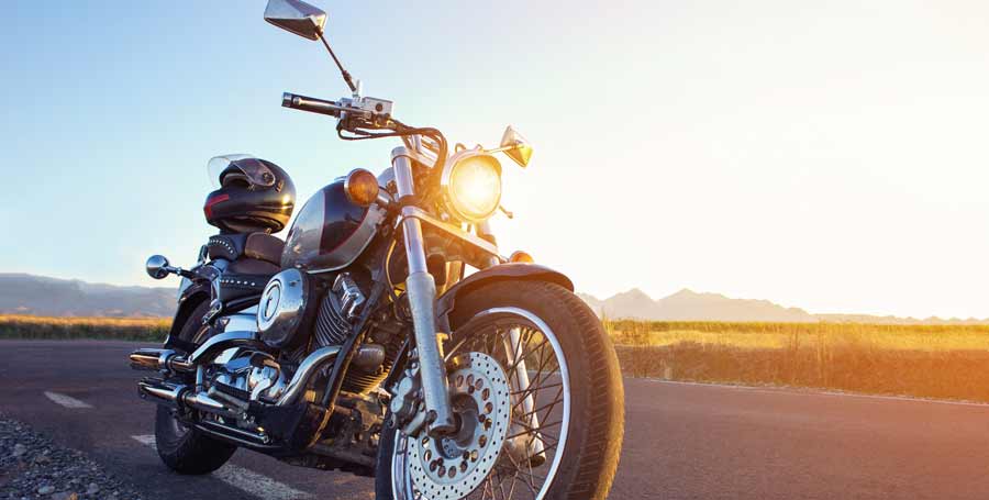 Motorcycle on the road