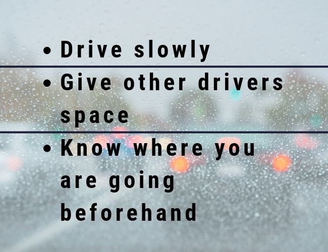 Tips for when driving in the rain