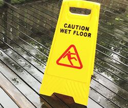 Very wet floor